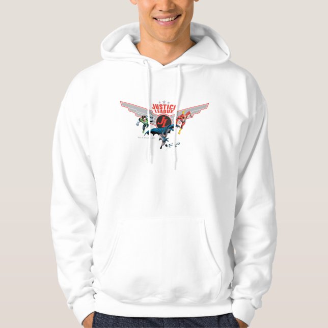Justice League Flying Air Abzeichen und Helden Hoodie (Vorderseite)