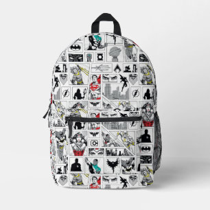Justice League Heldentafel-Muster Bedruckter Rucksack
