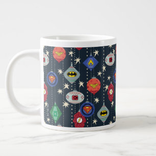 Justice League Holiday Bauble Pattern Jumbo-Tasse