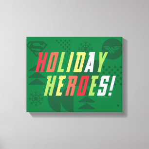 Justice League Holiday Heroes Grafik Leinwanddruck