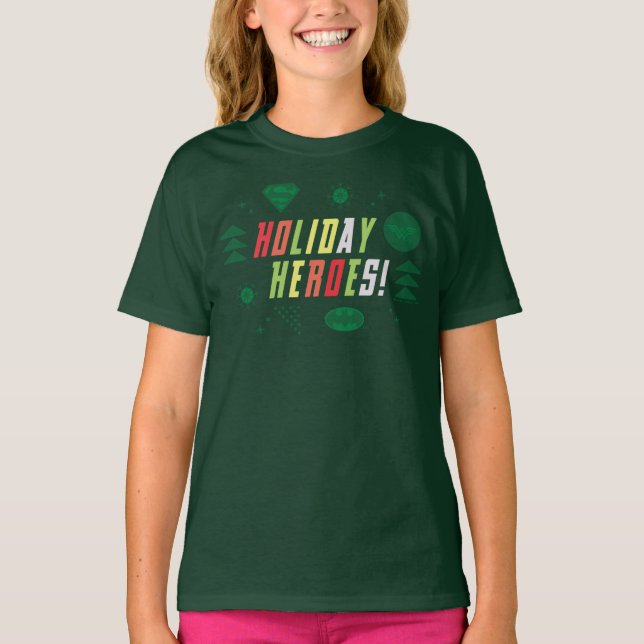Justice League Holiday Heroes Graphic T-Shirt (Vorderseite)