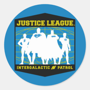 Justice League Intergalaktischer Patrouille Runder Aufkleber