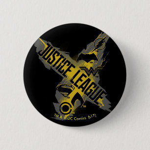 Justice League   Justice League & Teamsymbole Button