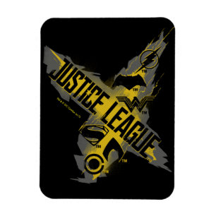 Justice League   Justice League & Teamsymbole Magnet