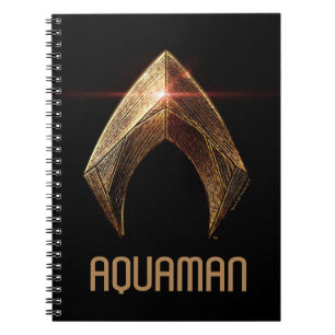 Justice League Metallisches Aquaman-Symbol Notizblock