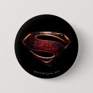Justice League   Metallisches Superman-Symbol Button