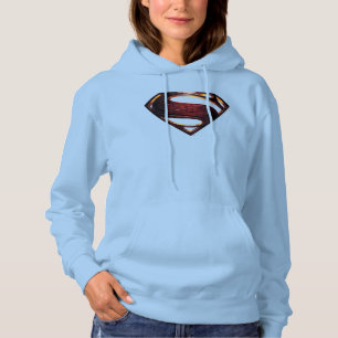 Justice League Metallisches Superman-Symbol Hoodie
