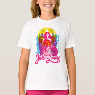 Justice League   Retro-Gruppe & Logo Pop-Art T-Shirt