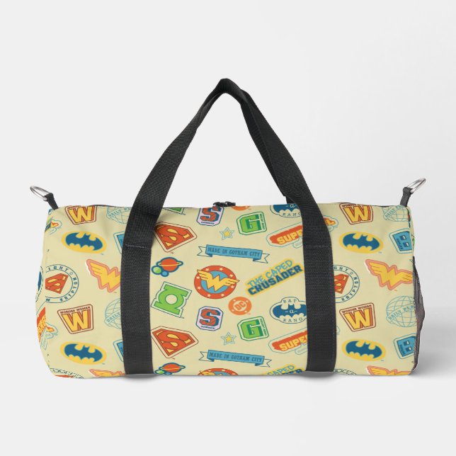 Justice League Superhelden-Abzeichen-Muster Duffle Bag (Vorderseite)