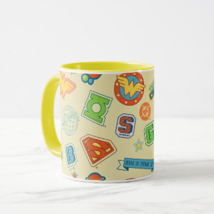 Justice League Superhelden-Abzeichen-Muster Tasse