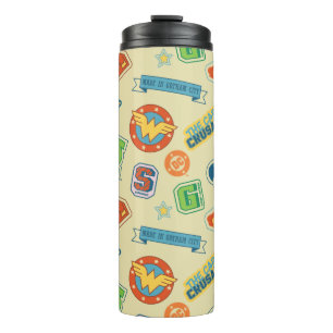 Justice League Superhelden-Abzeichen-Muster Thermosbecher