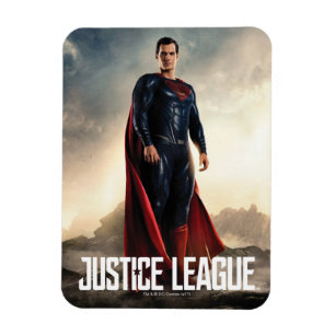 Justice League   Superman auf dem Schlachtfeld Magnet