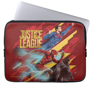Justice League   Superman, Flash und Batman-Abzeic Laptopschutzhülle