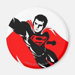 Justice League   Superman fliegt Noir Pop Art Magnet