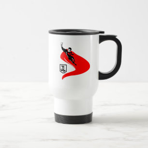 Justice League Superman fliegt Noir Pop Art Reisebecher