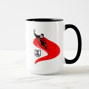 Justice League   Superman fliegt Noir Pop Art Tasse