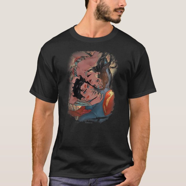 Justice League Superman & Wonder Woman Love Birds  T-Shirt (Vorderseite)