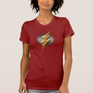 Justice League The Flash Metallischer Blitzsymbo T-Shirt