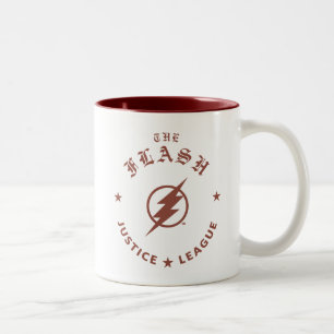 Justice League   The Flash Retro-Blitz-Emblem Zweifarbige Tasse