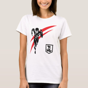 Justice League The Flash Running Noir Pop Art T-Shirt