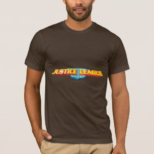 Justice League Thin Name und Shield-Logo T-Shirt