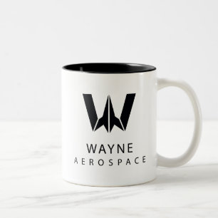 Justice League   Wayne Aerospace-Logo Zweifarbige Tasse