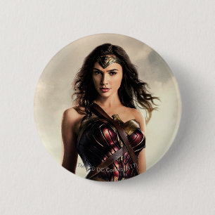 Justice League   Wonder Woman auf dem Schlachtfeld Button