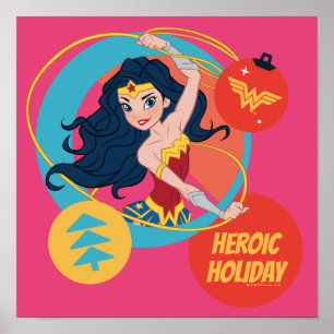 Justice League Wonder Woman Feiertags-Christbaumku Poster