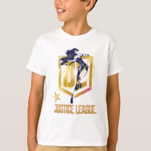 Justice League Wonder Woman JL Logo Pop-Art T-Shirt