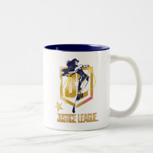Justice League   Wonder Woman JL Logo Pop-Art Zweifarbige Tasse