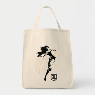 Justice League   Wonder Woman mit Lasso Pop Art Tragetasche