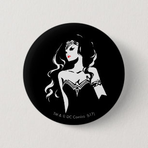 Justice League   Wonder Woman Noir Pop Art Button
