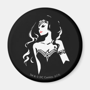 Justice League   Wonder Woman Noir Pop Art Magnet