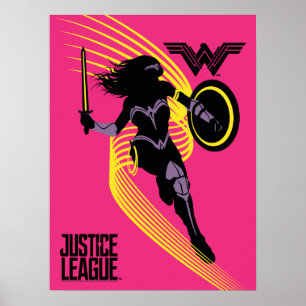 Justice League   Wonder Woman Silhouette-Symbol Poster