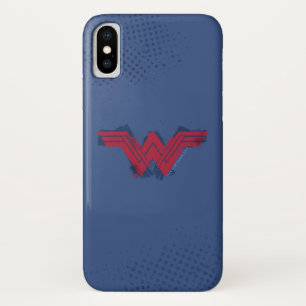 Justice League   Wonder Woman Symbol mit Pinselstr iPhone X Hülle
