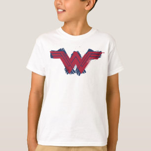 Justice League Wonder Woman Symbol mit Pinselstr T-Shirt