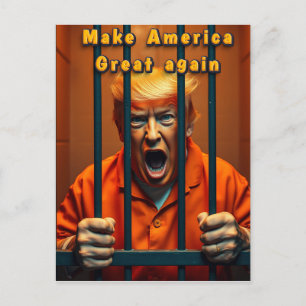 Justice MAGA Trump Unterstützung Kamala Walz Funny Postkarte