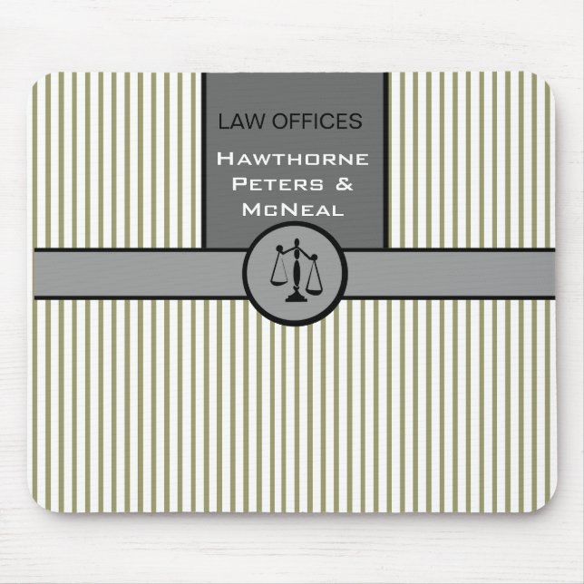 Justice Pinstripes Pattern Law Office Mousepad (Vorne)