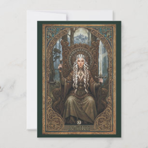 Justice Tarot Kunst Flache Dankeskkarte Dankeskarte