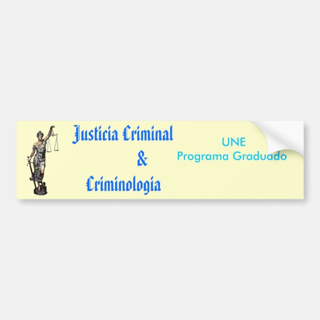 justicia kriminelles $ criminologia autoaufkleber (Vorne)