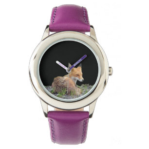Justierbare Einfassungsuhr des Kindes mit Fuchs Armbanduhr