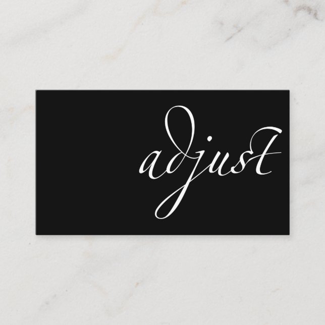 Justieren Sie: Chiropraktik Visitenkarte (Vorderseite)