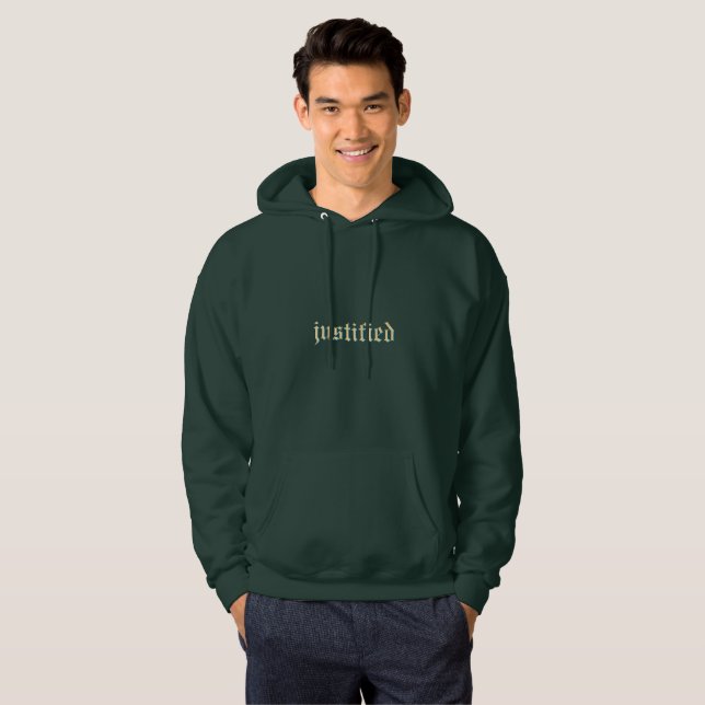 Justified Green Hoodie (Vorne ganz)