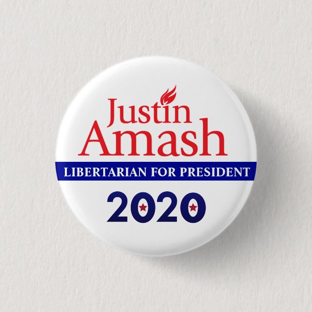 Justin Amash 2020 Button (Vorderseite)