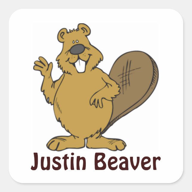 Justin Beaver Stickers (Vorderseite)