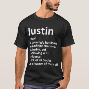 JUSTIN Definition Personalisiert Name Funny Birthd T-Shirt