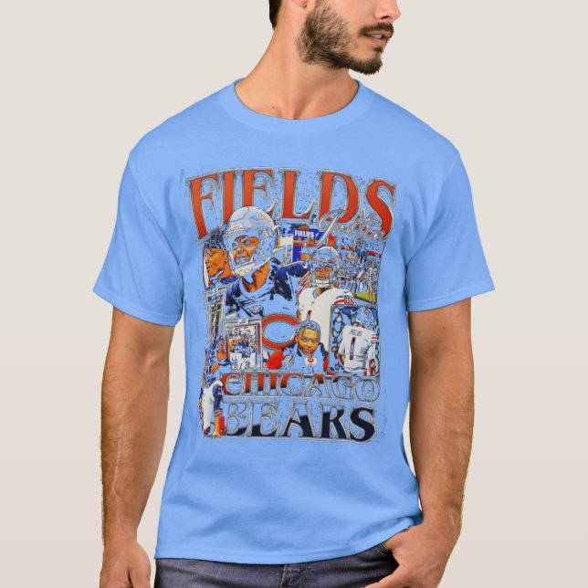 Justin Fields Chicago Vintage Bootleg Mädchen T-Shirt (Vorderseite)