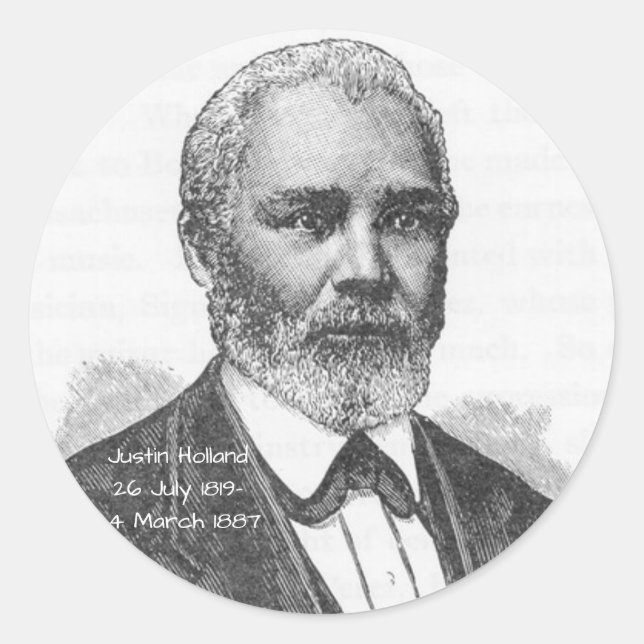 Justin Holland Runder Aufkleber (Vorderseite)