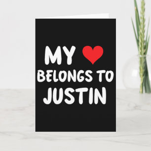 Justin - Mein Herz gehört Justin - Liebe Karte