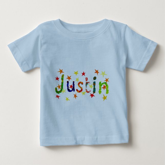 'Justin' Säugling T - Shirt (Vorderseite)